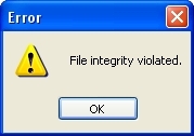 File Integrity Error