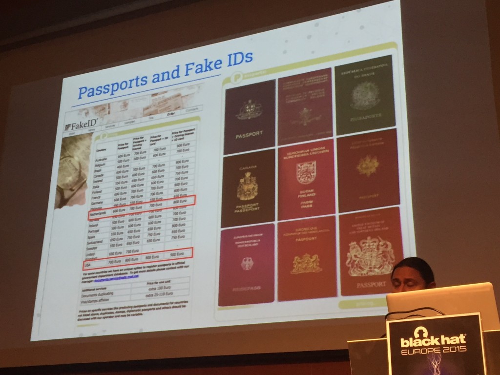 Passports on the deepweb