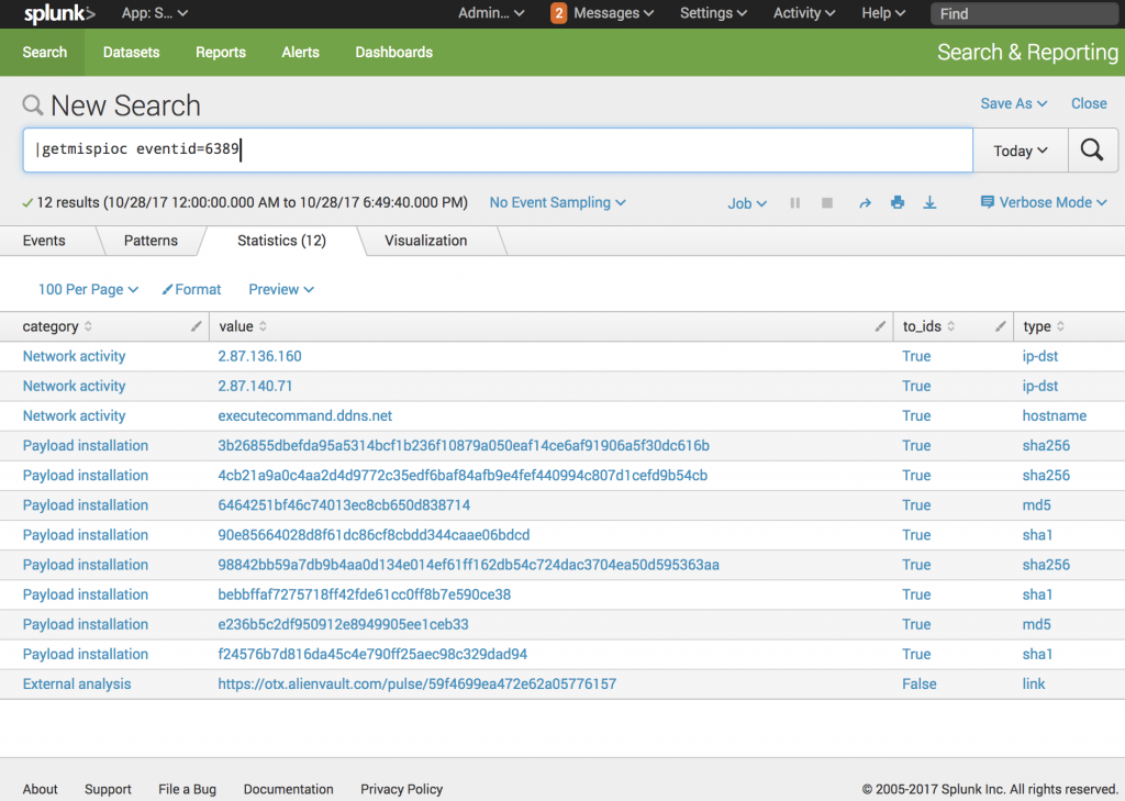 splunk subsearch return multiple values