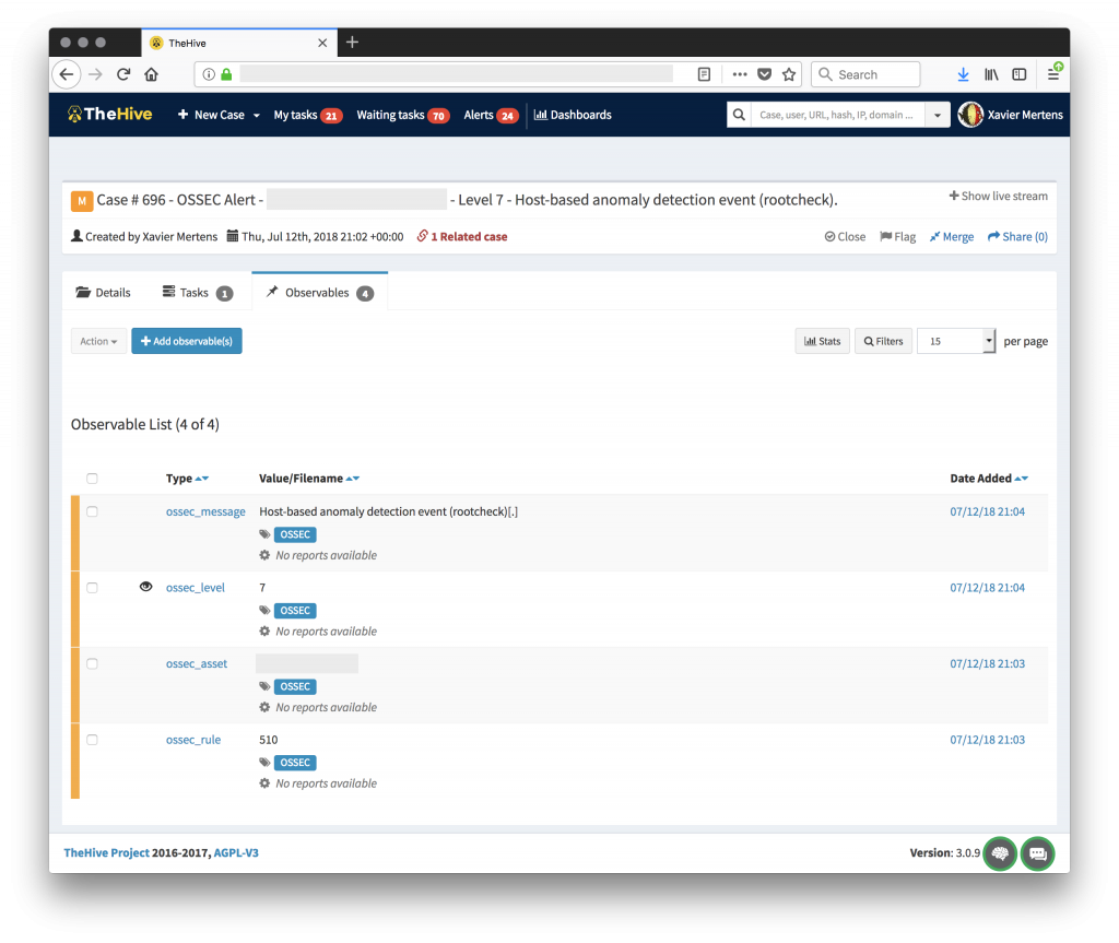 OSSEC Observables